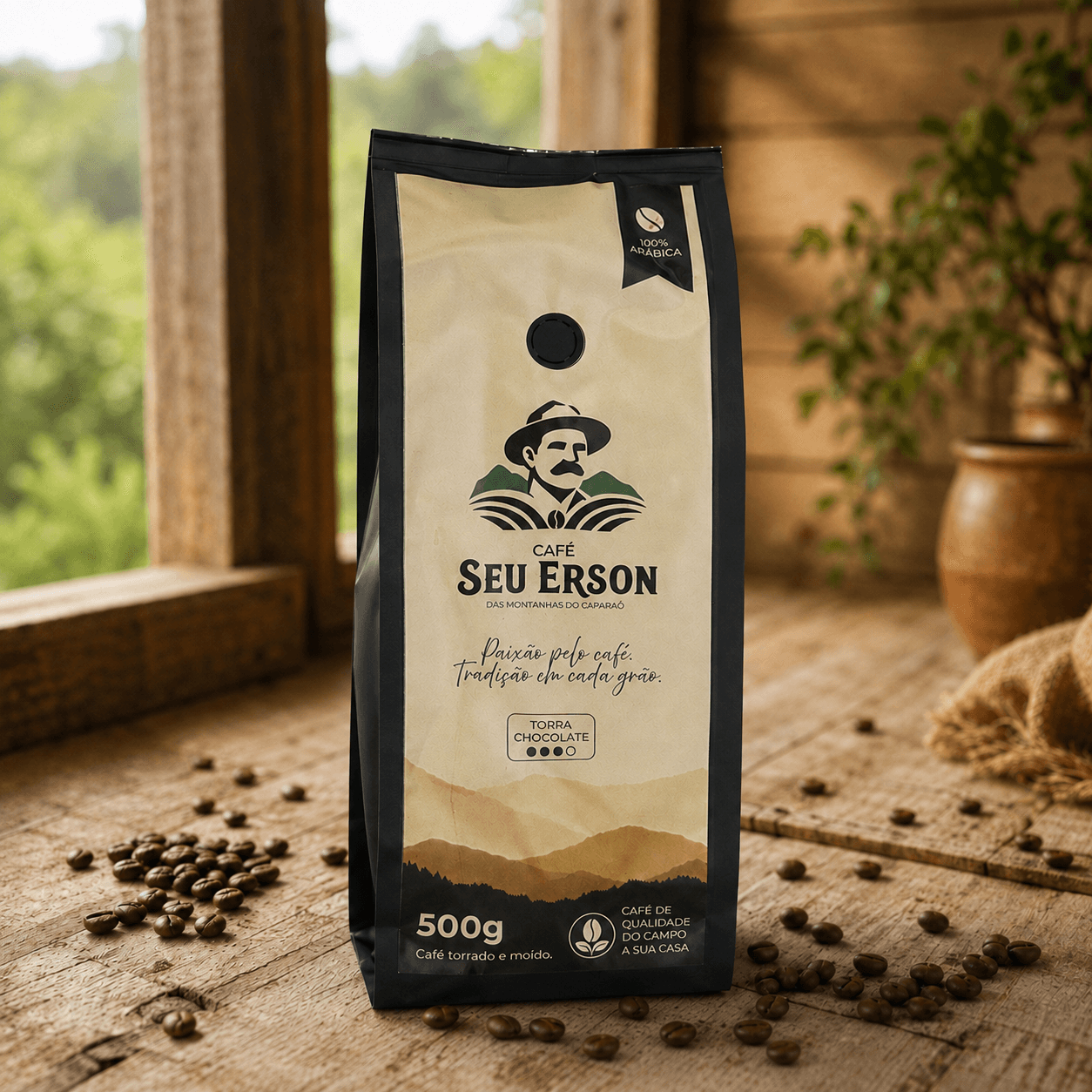Pacote do Café Seu Erson — Torra Chocolate 500g